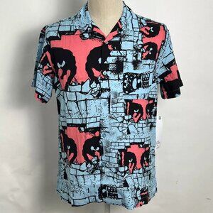 Obey SS Woven Button Down Shirt "Detector" Sky Blue